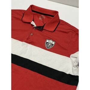 POLO RALPH LAUREN PWING SHIELD PATCH RUGBY RED BLACK WHITE PRL POLO SHIRT XL